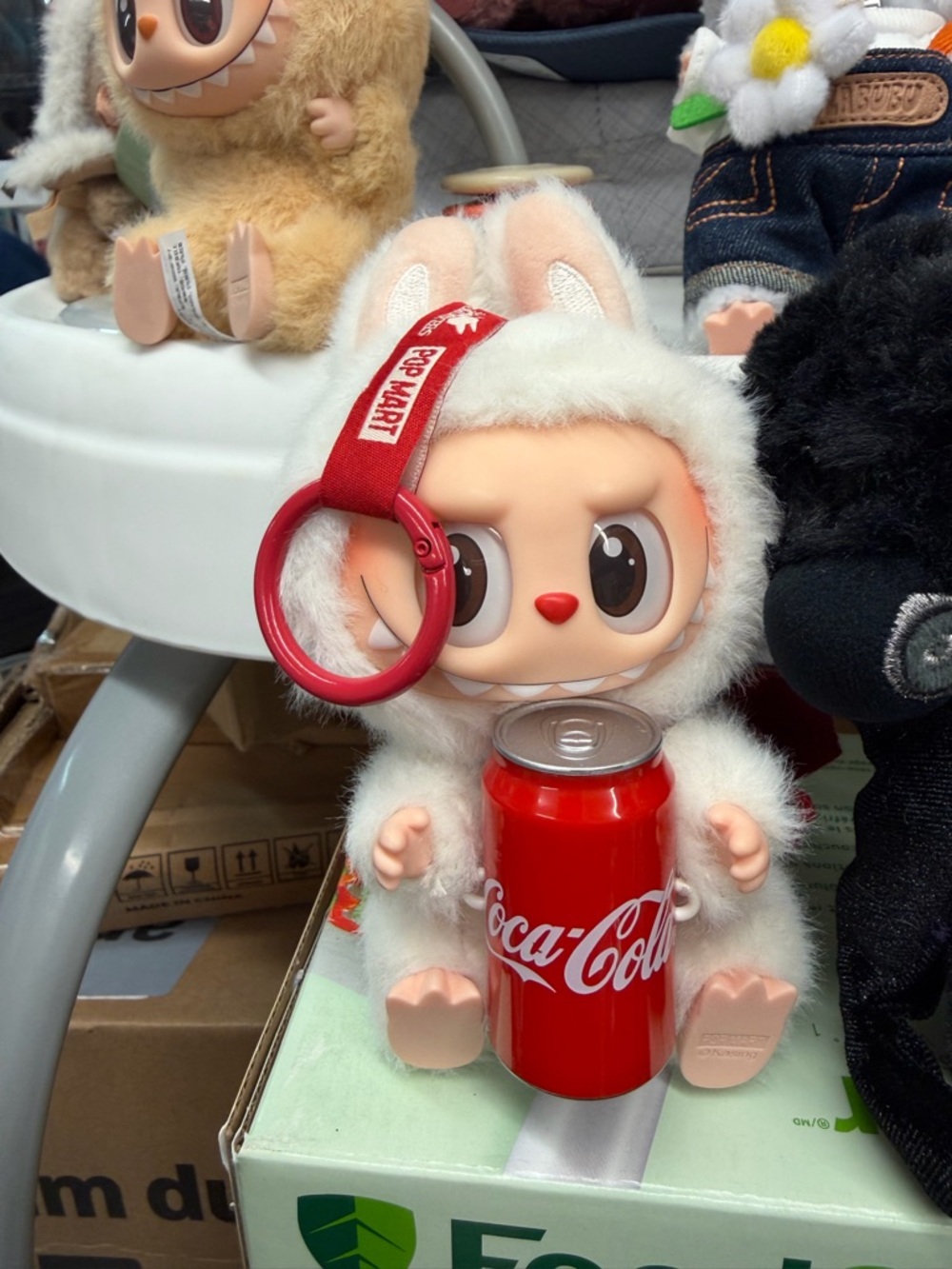 Pop Mart Labubu The Monsters Coca Cola Series Happy Factor Vinyl Plush Figure